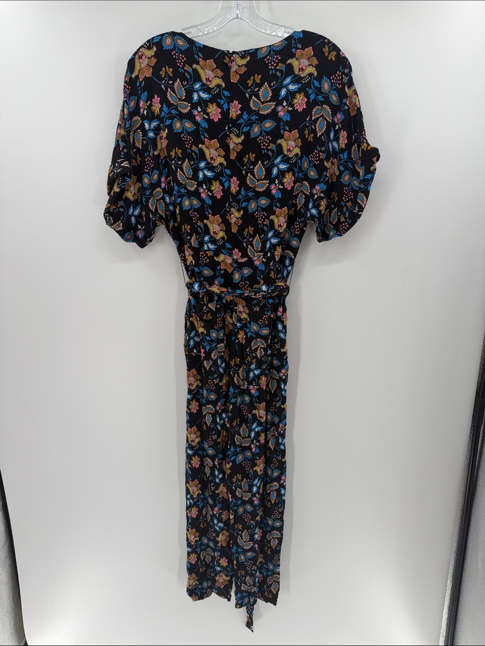 Boden Women's Alice Floral Print V-neck Jumpsuit - Black Crinkle Gauze Multi - 6 - Picture 10 of 10